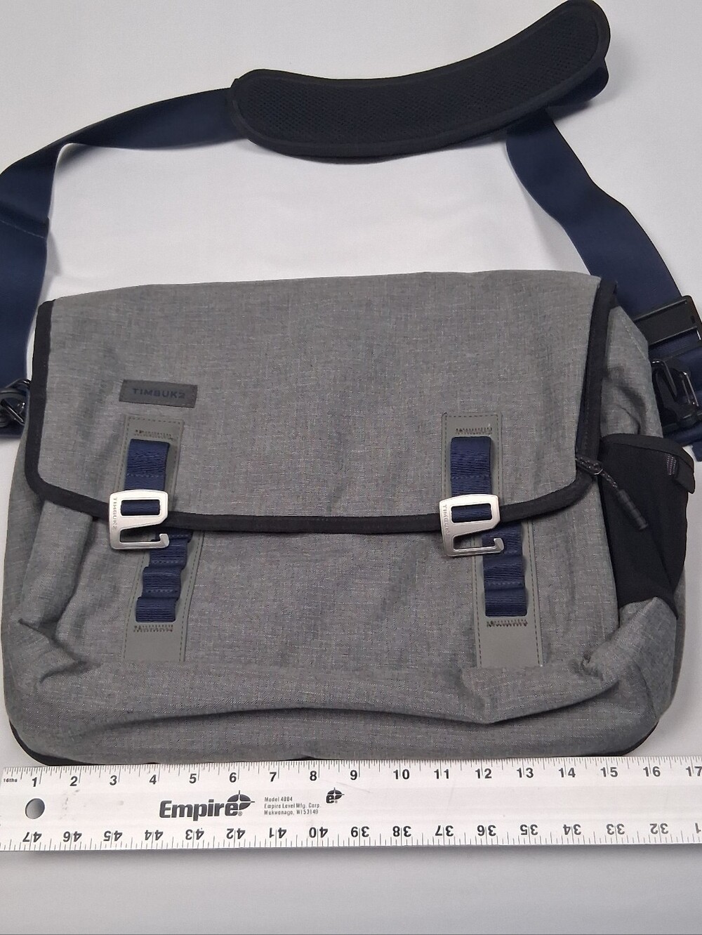Timbuk2 San Francisco Command Messenger CrossBody Bag Laptop Organizer Gray/Blue - Picture 15 of 16